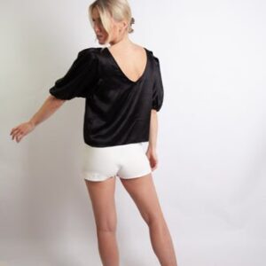Soph Shorts - White Cotton Rich Ponte