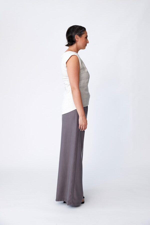 Tencel Pull on Wide Leg Pant - Fawn - Image 2