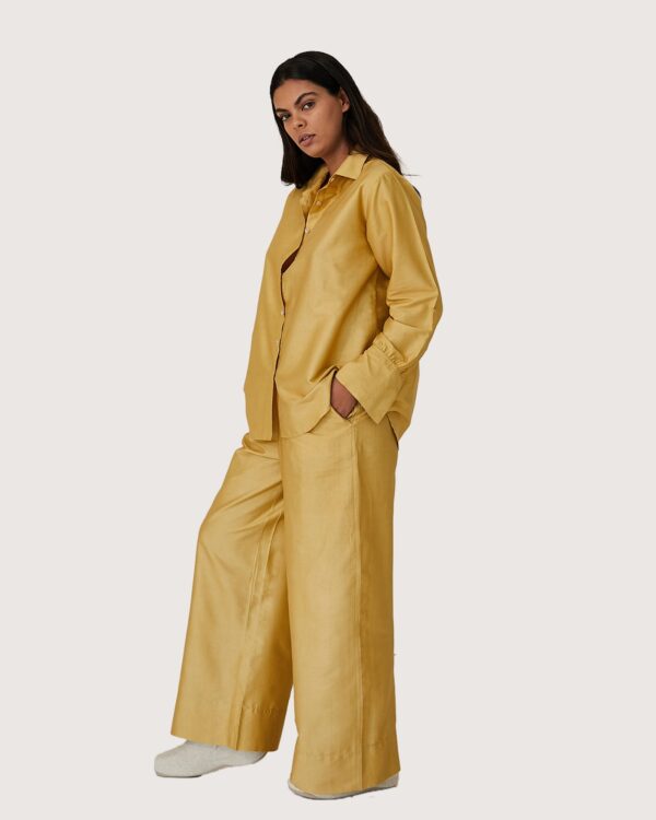 The Chanderi Pant | Wheat