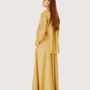 The Chanderi Skirt | Wheat