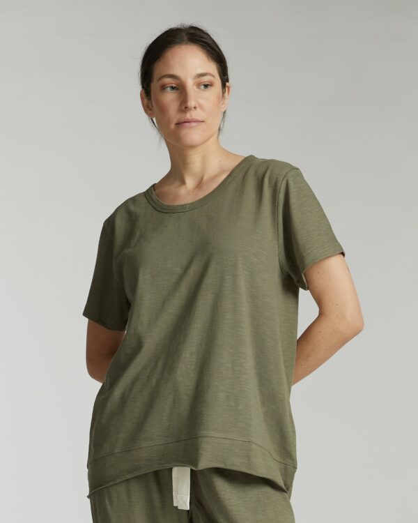 The Raw Hem Slub Tee | Moss