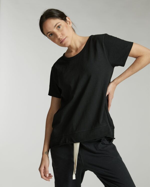 The Raw Hem Slub Tee | Squid Ink - Image 3