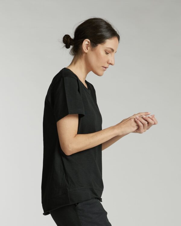 The Raw Hem Slub Tee | Squid Ink - Image 5