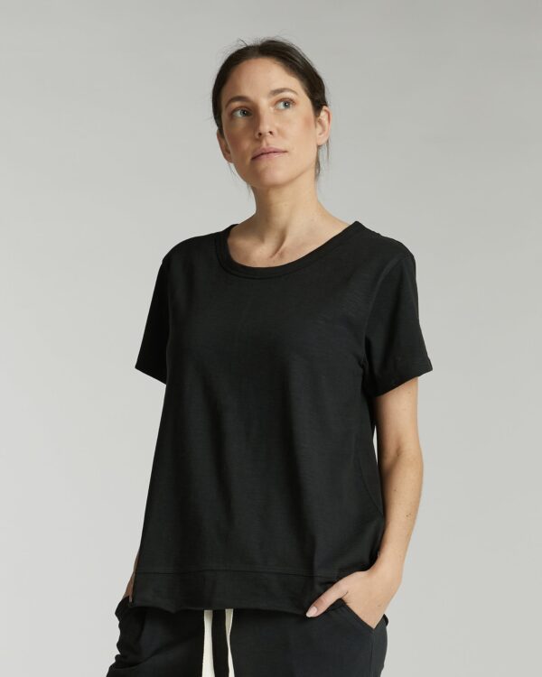 The Raw Hem Slub Tee | Squid Ink