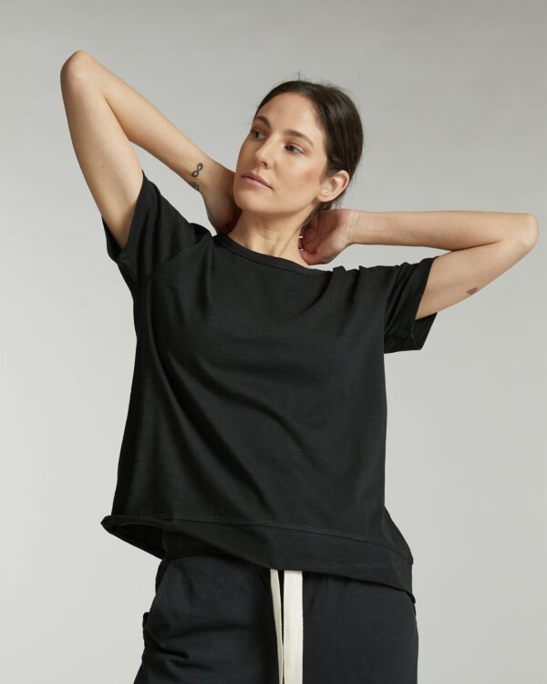 The Raw Hem Slub Tee | Squid Ink - Image 2