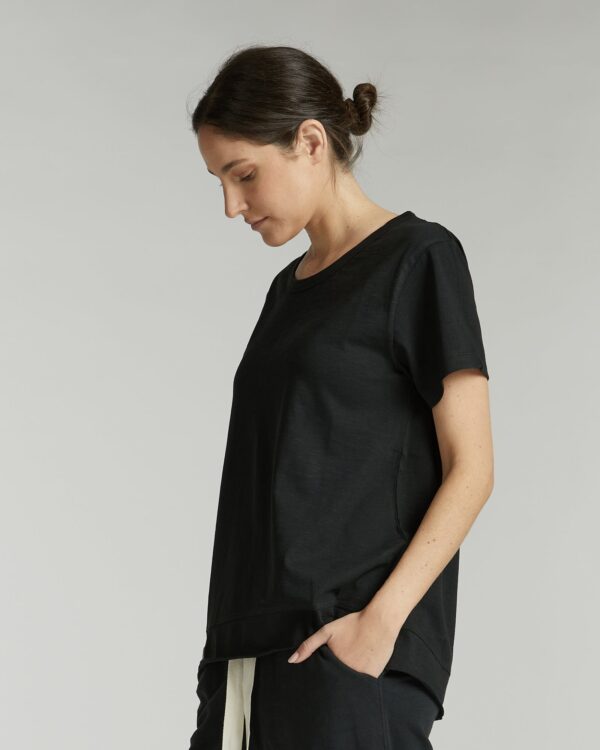 The Raw Hem Slub Tee | Squid Ink - Image 4
