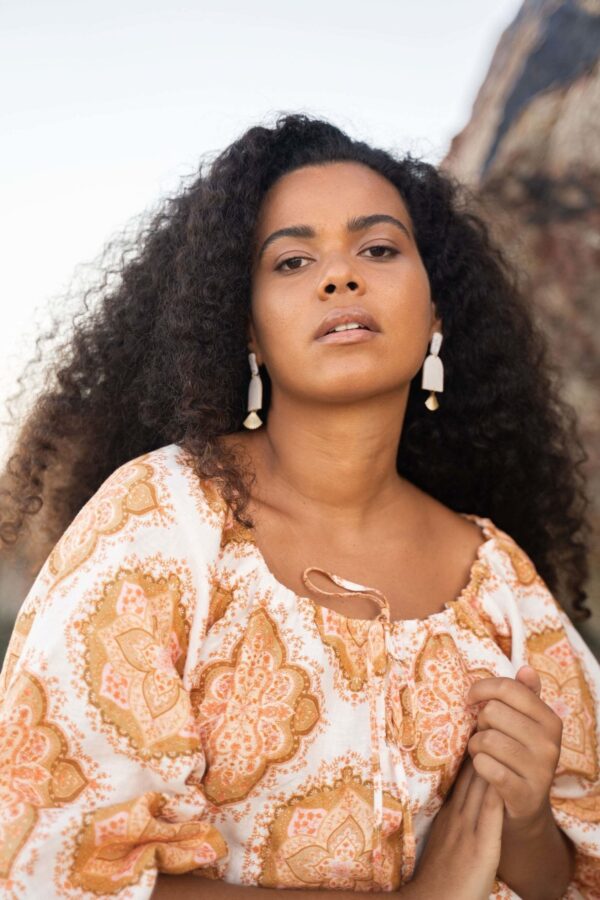 The Shanti Blouse - Beige - Image 3