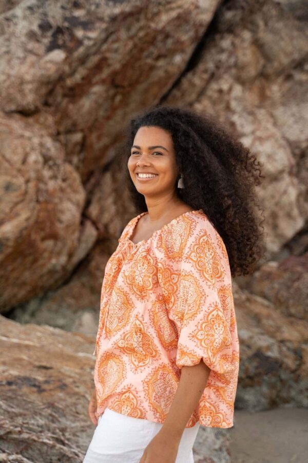 The Shanti Blouse - Peach - Image 3