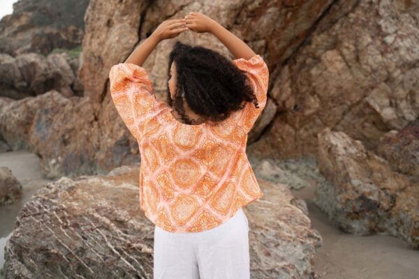 The Shanti Blouse - Peach - Image 5