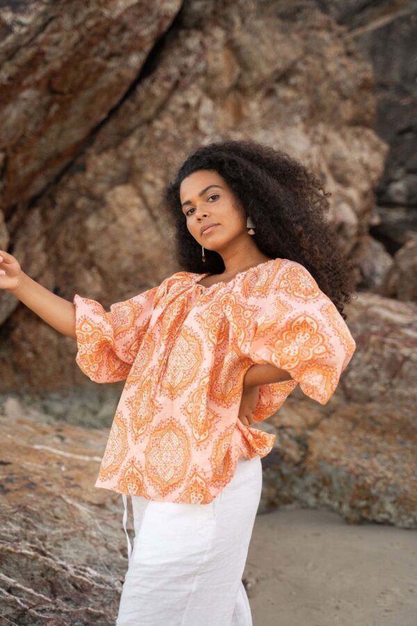 The Shanti Blouse - Peach - Image 4