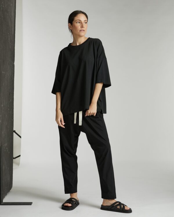 The Tapered Jersey Pant | Vintage Black