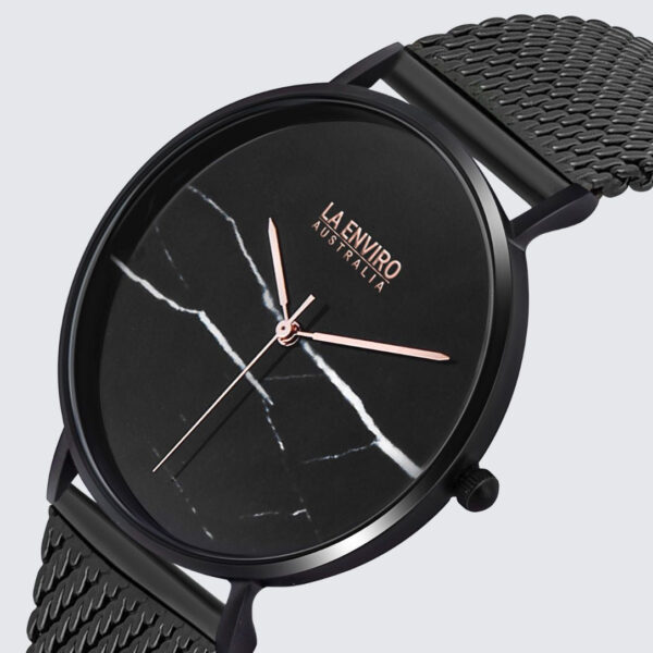 TIERRA 40 MM - UNISEX BLACK MARBLE