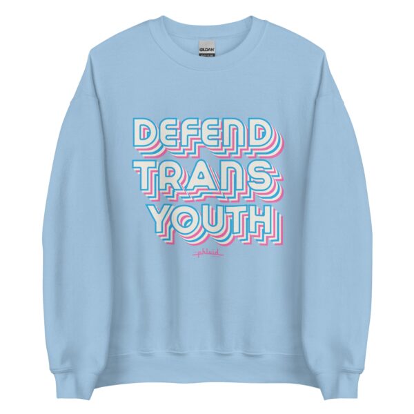 Defend Trans Youth Crewneck Sweater - Image 2