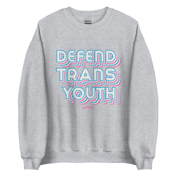 Defend Trans Youth Crewneck Sweater - Image 3