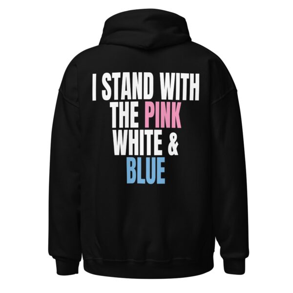 Pink White and Blue Hoodie - Image 2