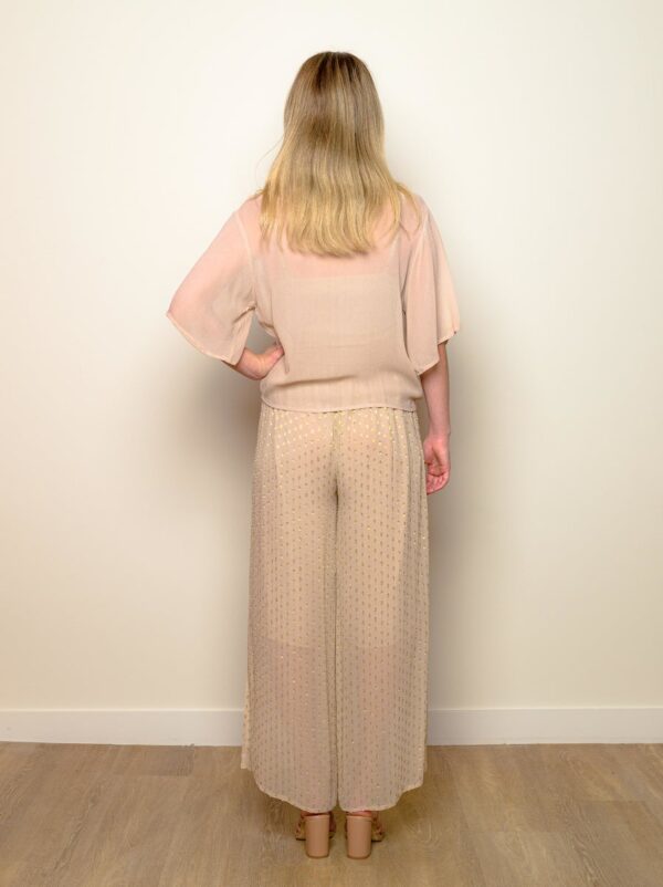 V-Neck Nude Serenity Top with Sleeves - Image 5