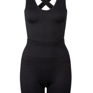 V-Neck Tank Top - Black Rib