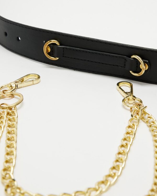 Vegan chain Belt // Tan + Gold (Unisex) (ALL Sizes) - Image 5