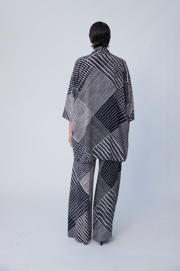 Washable Printed Silk Kimono Jacket - Image 4