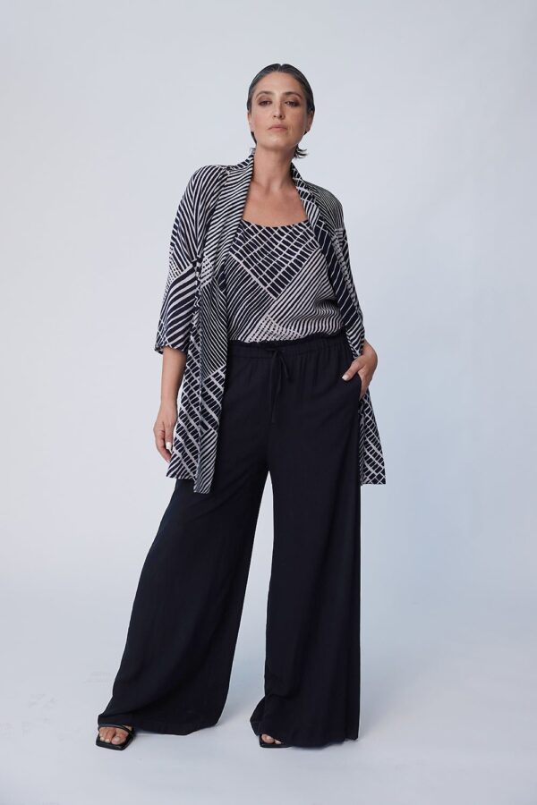 Washable Printed Silk Kimono Jacket - Image 3