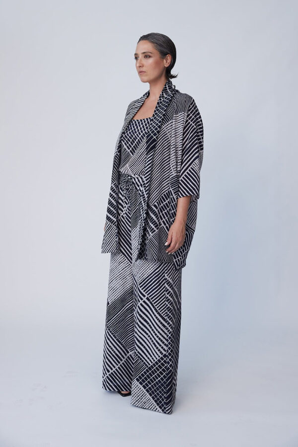 Washable Printed Silk Kimono Jacket - Image 6