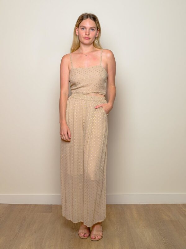 Why Mary Nude & Gold Cullote Pants Golden Glow - Image 2