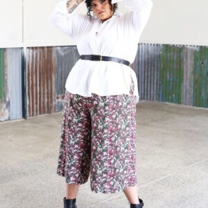 Wide Leg Cropped Chelsea Pant // Rokewood Print