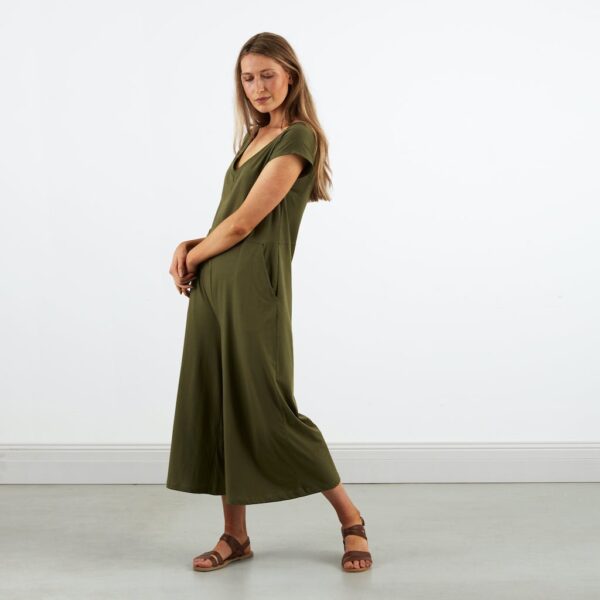 Wide Leg Jumpsuit  | Olive - Image 7