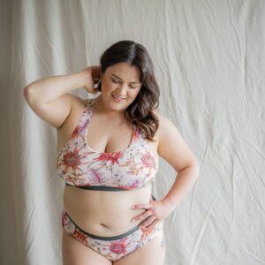 Women's Crop Top Bra - Botanical