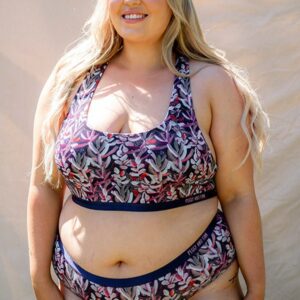 Women's Crop Top Bra - Protea Navy