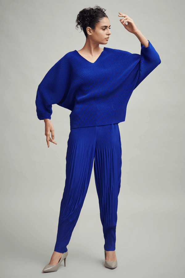 Irregular Pleat Drum Pant - Image 3