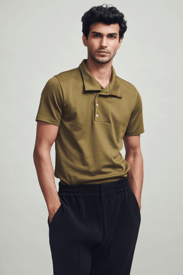 Off Center Placket Polo - Image 18