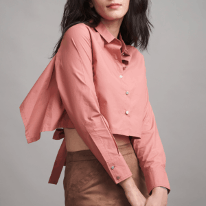 Back Tie Crop Shirt
