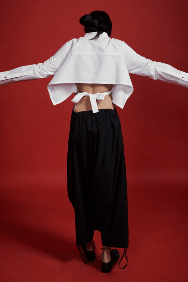 Back Tie Crop Shirt - Image 5