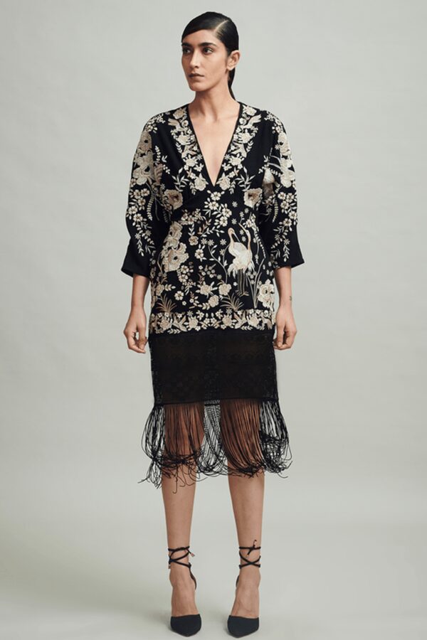 Fringe Hem Dress - Image 3