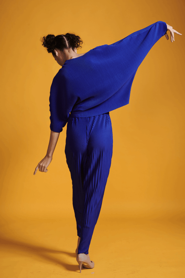 Irregular Pleat Drum Pant - Image 2
