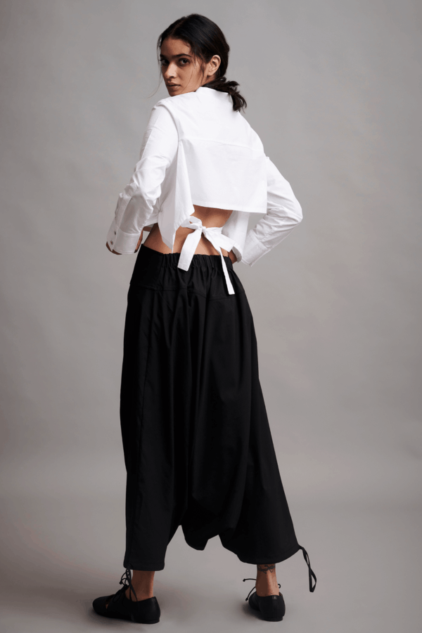 Back Tie Crop Shirt - Image 9