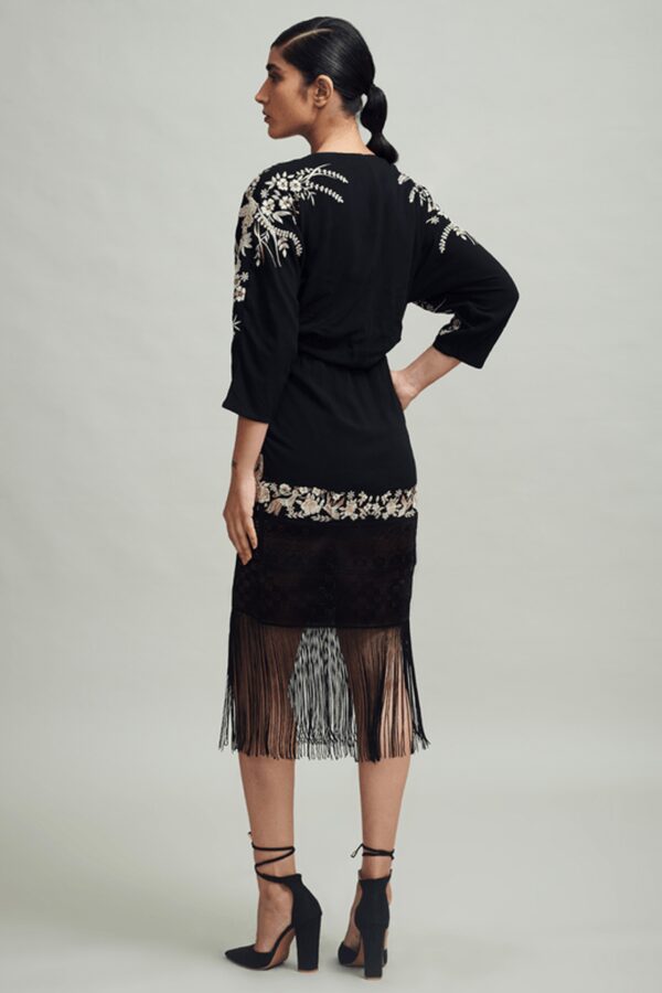 Fringe Hem Dress - Image 5
