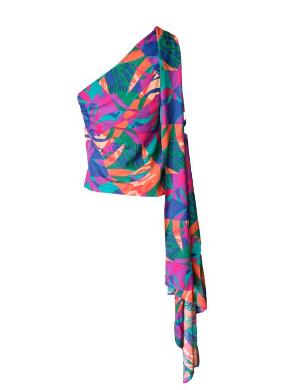 Abstract Printed Drape Top - Image 2