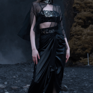 Mirror Embroidered Bralette and Skirt Set