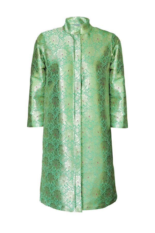 Structured Brocade Longline Top - Image 19