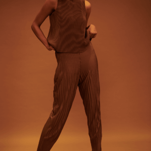 Irregular Pleat Drum Pant
