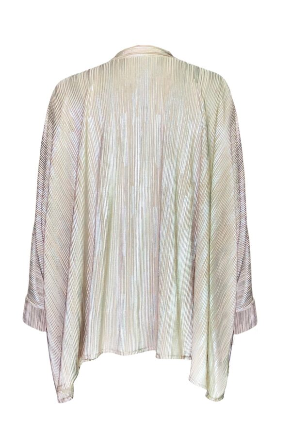 Boxy Foil Pleated Top - Image 3