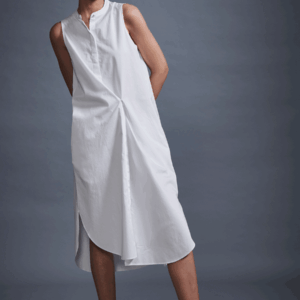 Button Pleat Midi