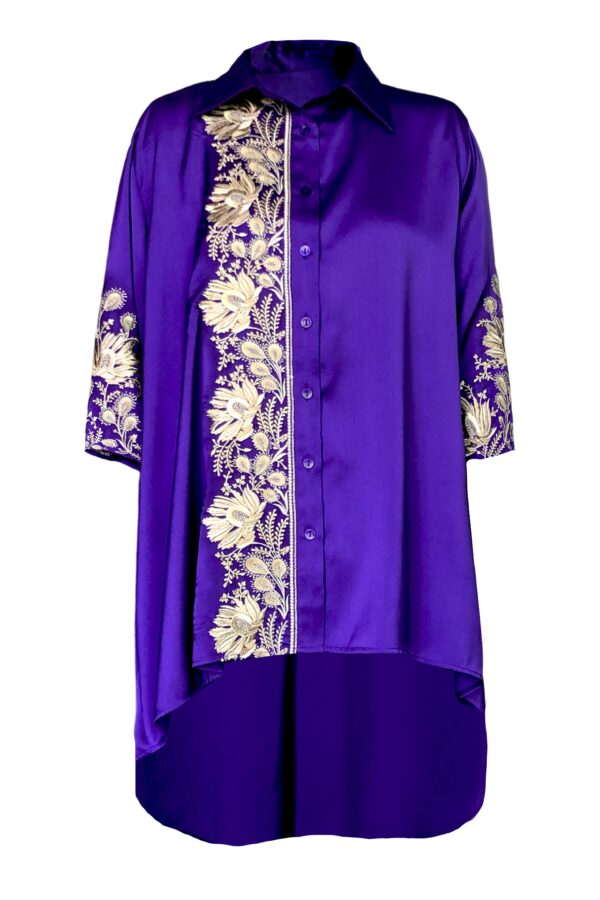 Asymmetric Embroidered Top - Image 2