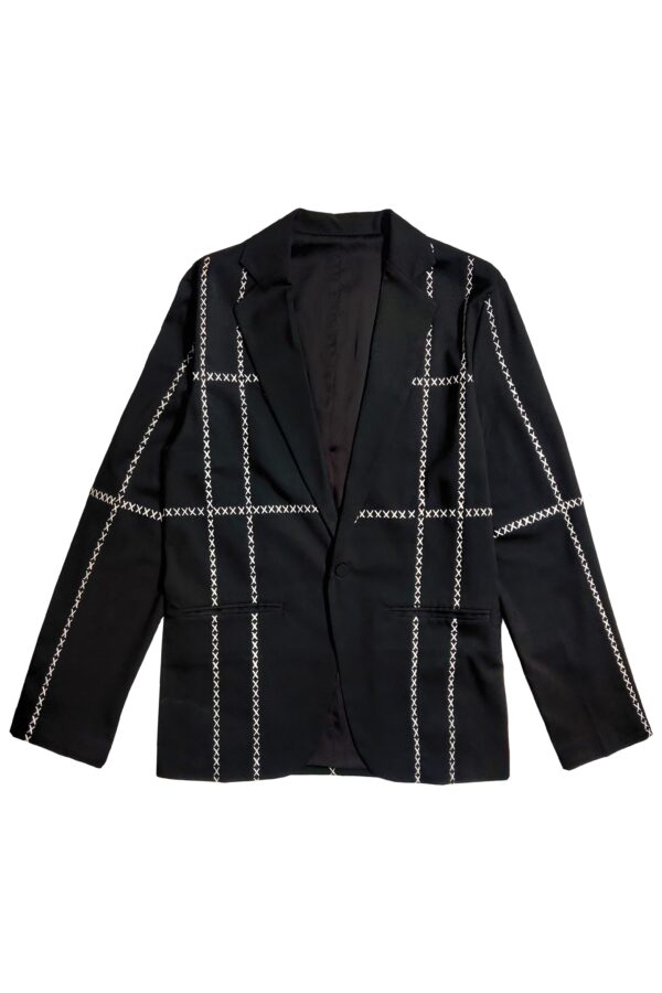 Contrast Cross Stitch Jacket - Image 3