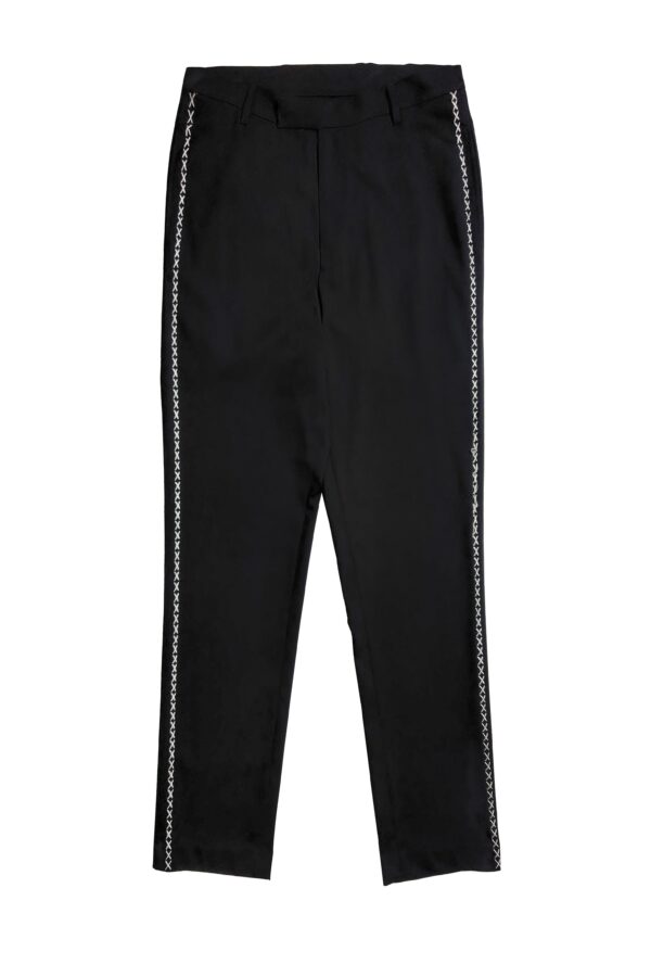 Contrast Cross Stitch Pant - Image 2
