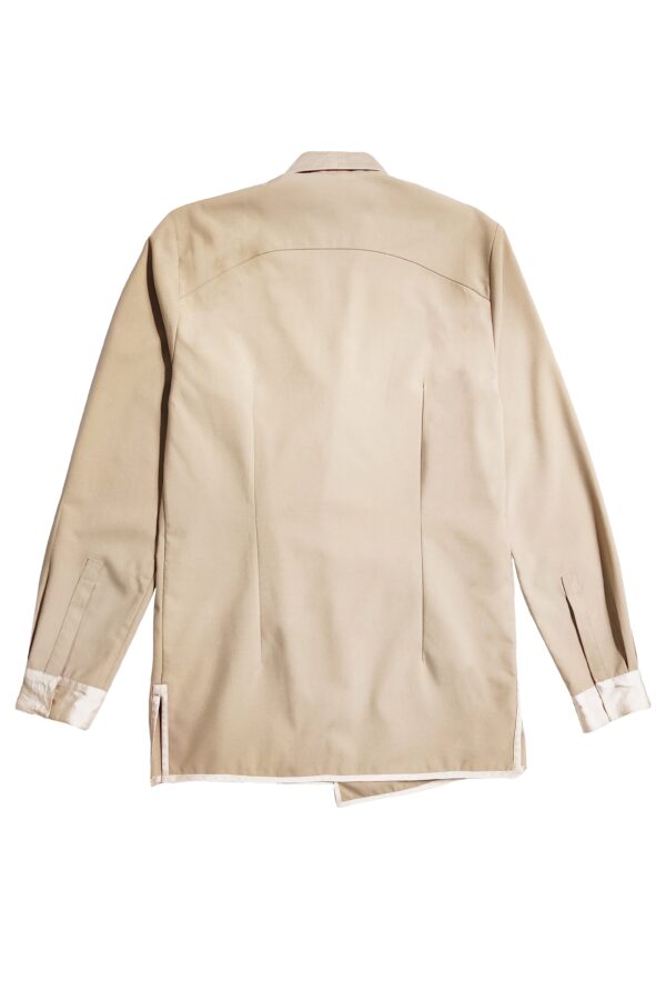 Beige Side Tie Jacket - Image 3