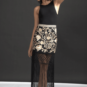 Fringe Hem Skirt
