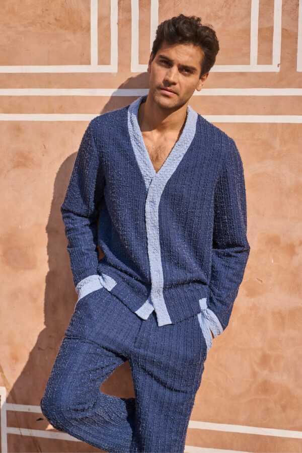 Y Neck Knit Shirt